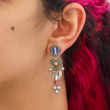 Twinkle Set, Handmade Metal Earrings, Cloudsilver