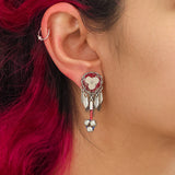 Twinkle Set, Small Metal Earrings, Satinsteel