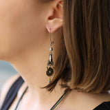 Night Queen Set,Long Dangle Earring, Orbis