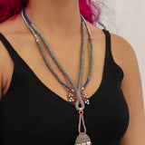 Twinkle Set, Handmade Metal Necklace, Platimum