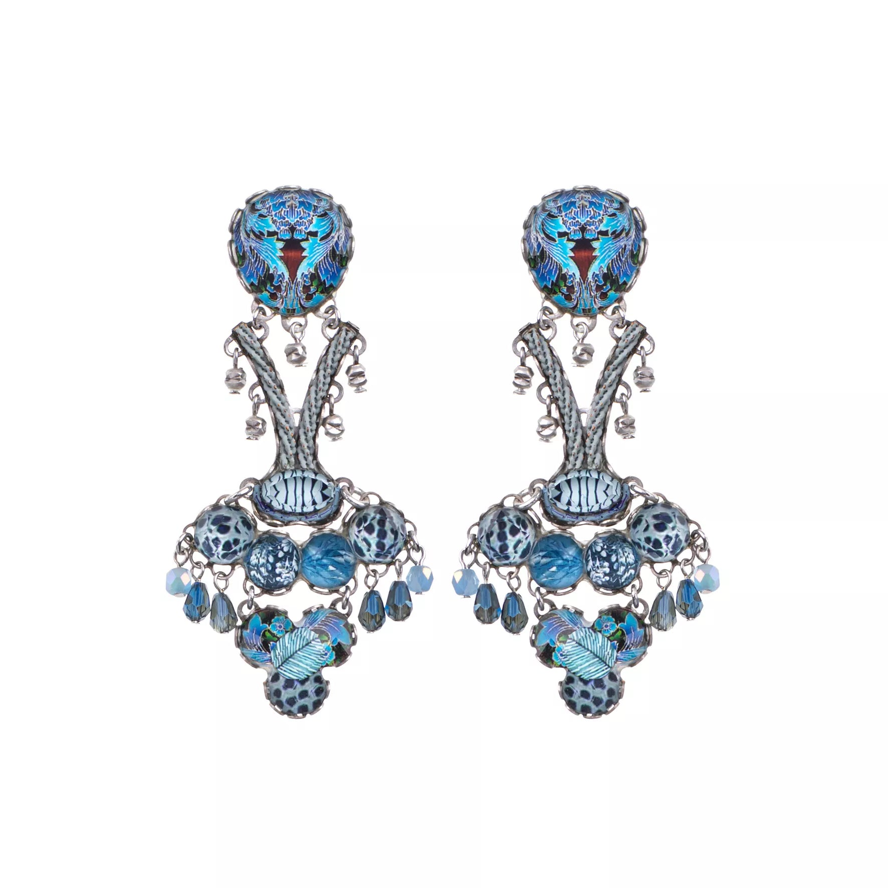 Blue Festive Earrings Deep Sea Set, Daria