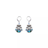 Blue Dangling Earrings Deep Sea Set, Cordelia