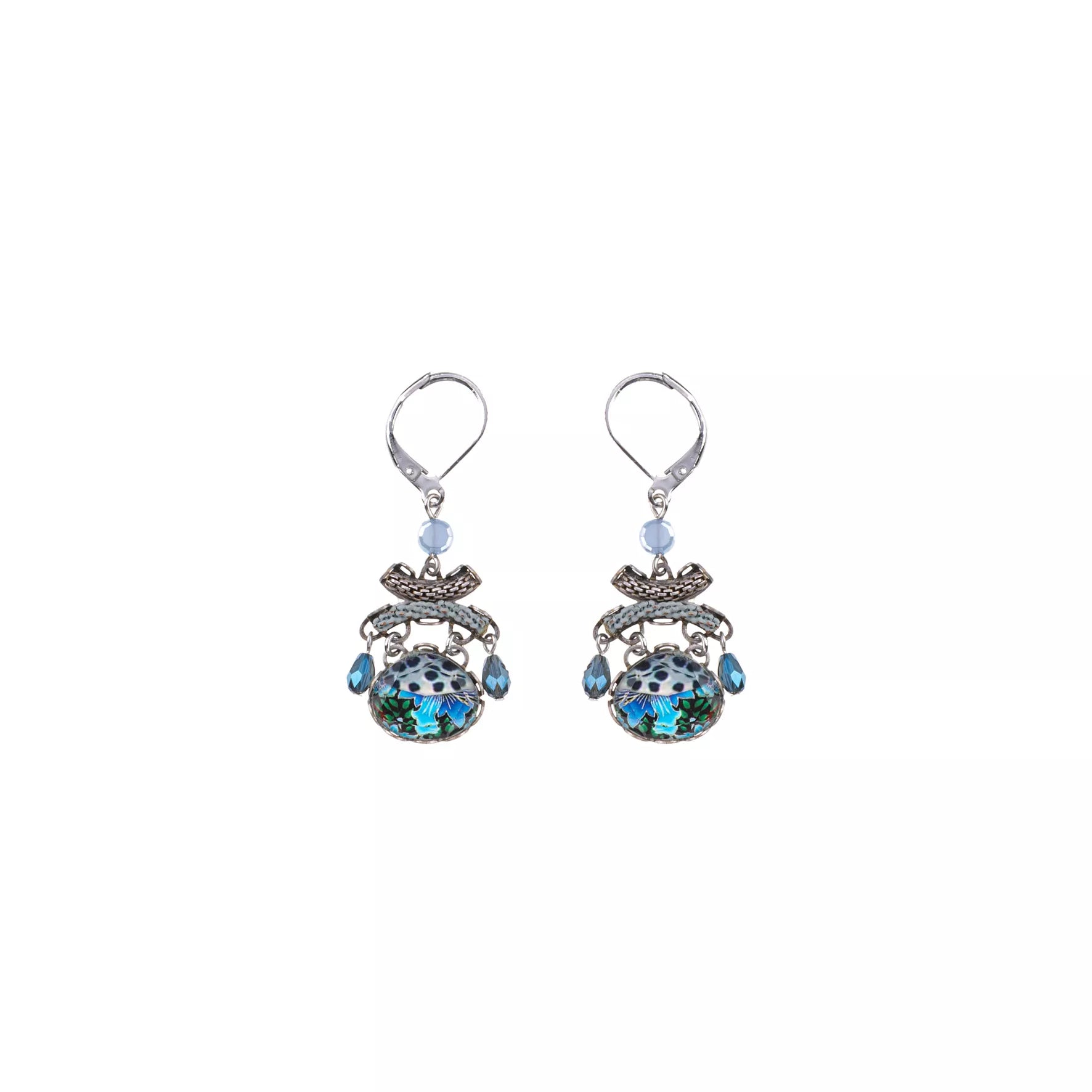 Blue Dangling Earrings Deep Sea Set, Cordelia