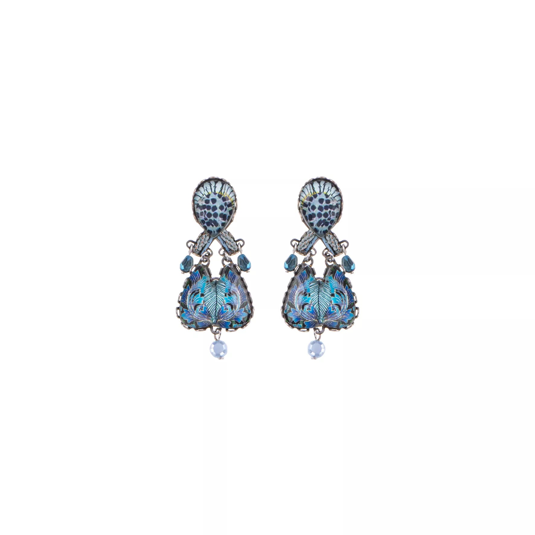 Blue Casual Earrings Deep Sea Set, Mira