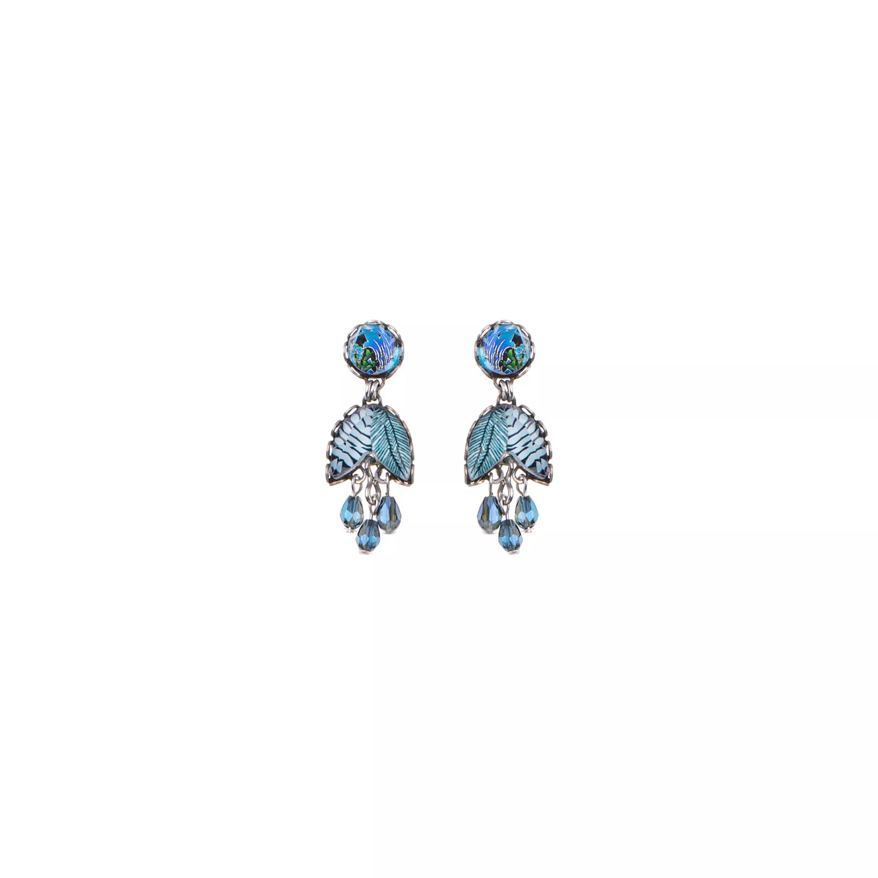 Blue Flower Earrings Deep Sea Set, Nerida