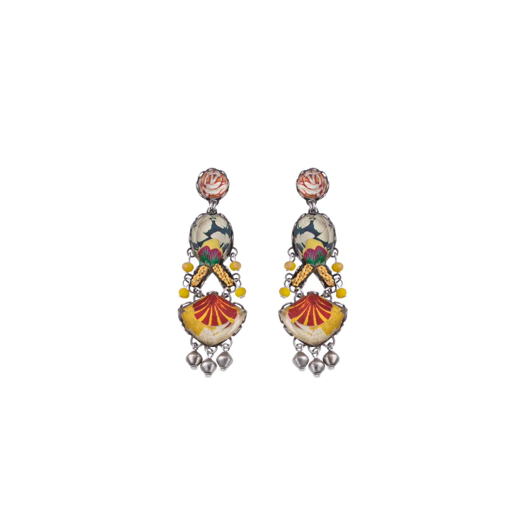 Yellow Earrings Bright Sunset Set, Ra