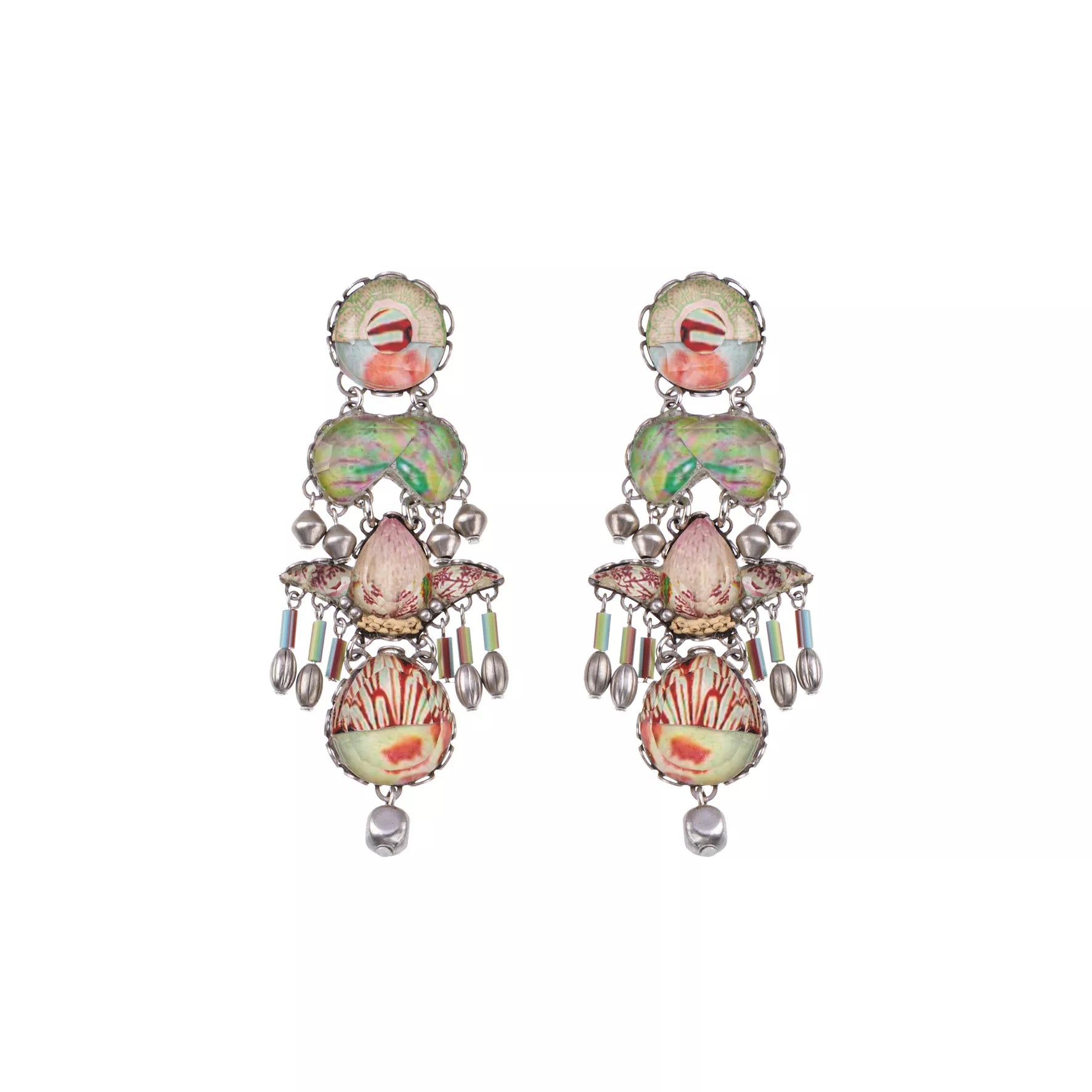 Pastel Chandelier Earrings Summer Fields Set, Kanoa