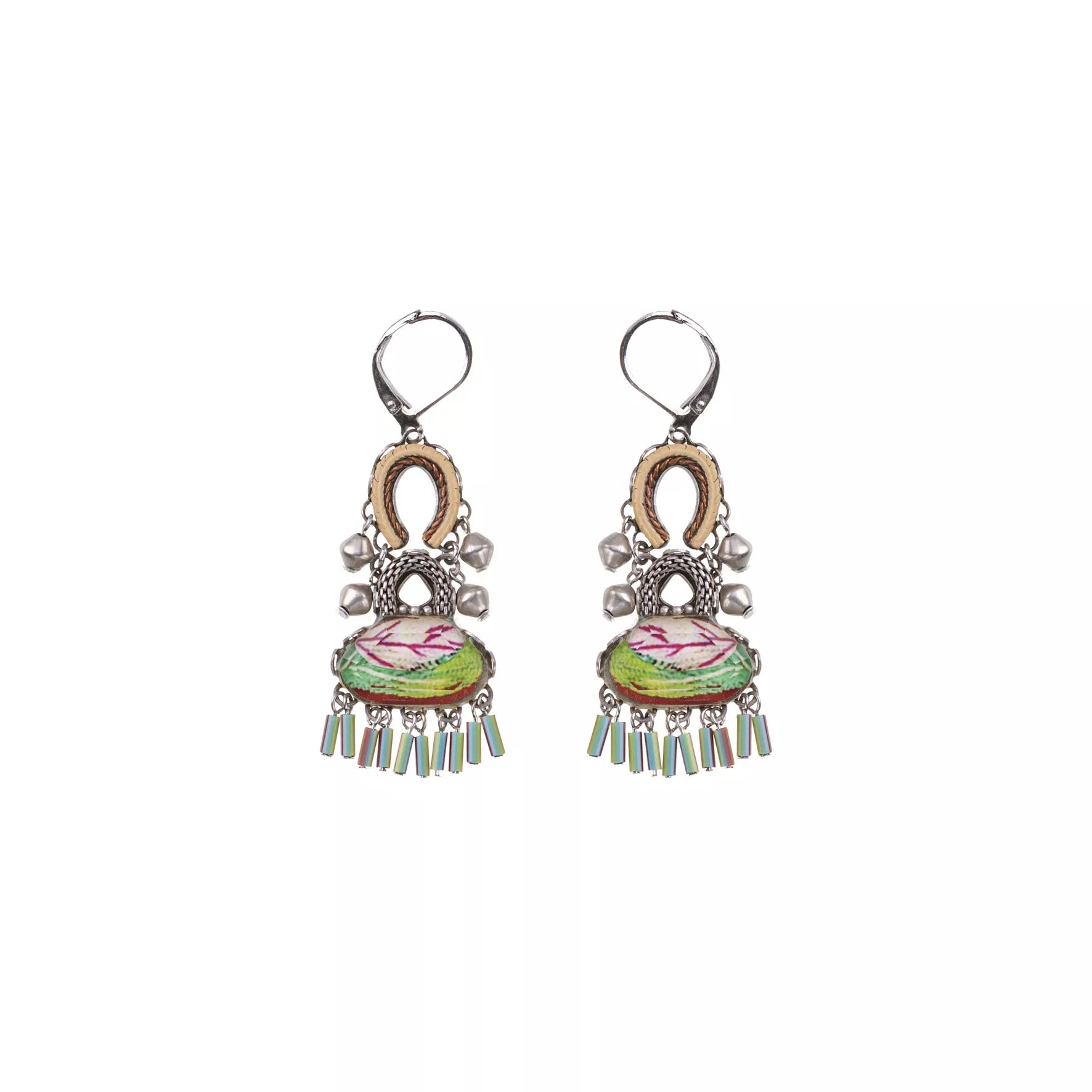 Pastel Dangling Earrings Summer Fields Set, Eman