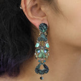 Emerald Reflection Set, Elowen Earrings