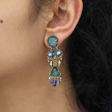 Emerald Reflection Set, Jadiva Earrings