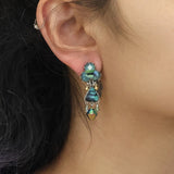 Emerald Reflection Set, Luniverde Earrings