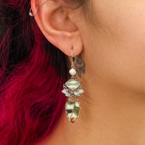 Neptune's Garden Set, Glass Hanging Earrings, Agar