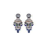 Blue Domes Set, Glamorous Glass Earrings, Naxos