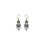 Blue Domes Set, Blue Hanging Earrings, Hera