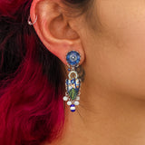 Blue Domes Set, Casual Glass Earrings, Apollo