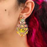 Sunflower Surprise Set, Handmade Glass Earrings, Glow