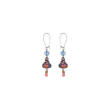 Amber Bloom Set,Long  Dangle Earring, Rosa