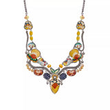 Yellow Flower Necklace Bright Sunset Set, Helios