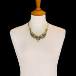 Yellow Flower Necklace Bright Sunset Set, Helios jewelry bust R3487B