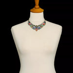 Colorful Necklace Carnival Set, Celestina jewelry bust R3490B