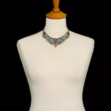 Colorful Necklace Carnival Set, Celestina jewelry bust R3490B