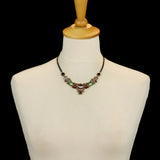 Red Artistic Necklaces Oriental Hues Set, Aiko