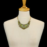 Green Vintage Necklaces Dusk Set, Fawziya
