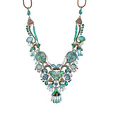 Green Dramatic Necklace Meadow Set, Aranya