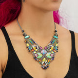 Candy Twist Set, Statement   Necklace, Bright Rainbow