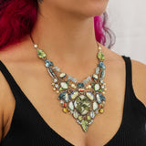 Neptune's Garden Set, Glass Big Necklace, Seaweed