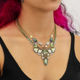 Neptune's Garden Set, Glass Necklace, Wakame