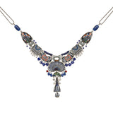 Blue Domes Set, Statement Glass Necklace, Mykonos