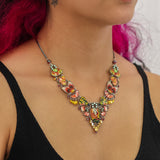 Sunflower Surprise Set, Colorful Glass Necklace, Meadow