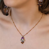 Winter Warmth Set,Delicate Pendant Necklace, Clay