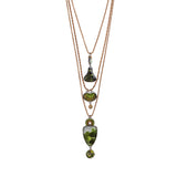 Forest Reflection Set,Layered Pendant Necklace, Kaiso