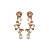 Gold Flower Earrings Queen of Sheba Set, Dulciana