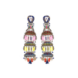 African Dance Set, Long Hippie Earrings, Spectrum