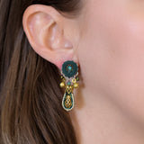 Prism Set,Small Stud  Earring, Moss