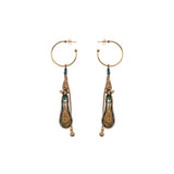 Prism Set,Long Hoop Earring, Vine