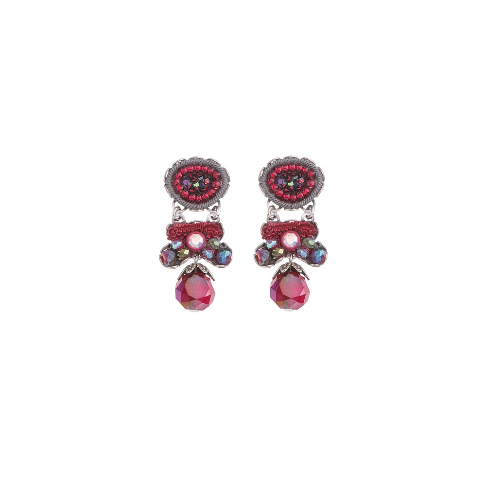 Crimson Flame, Milka Earrings-0