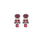 Crimson Flame, Milka Earrings-0