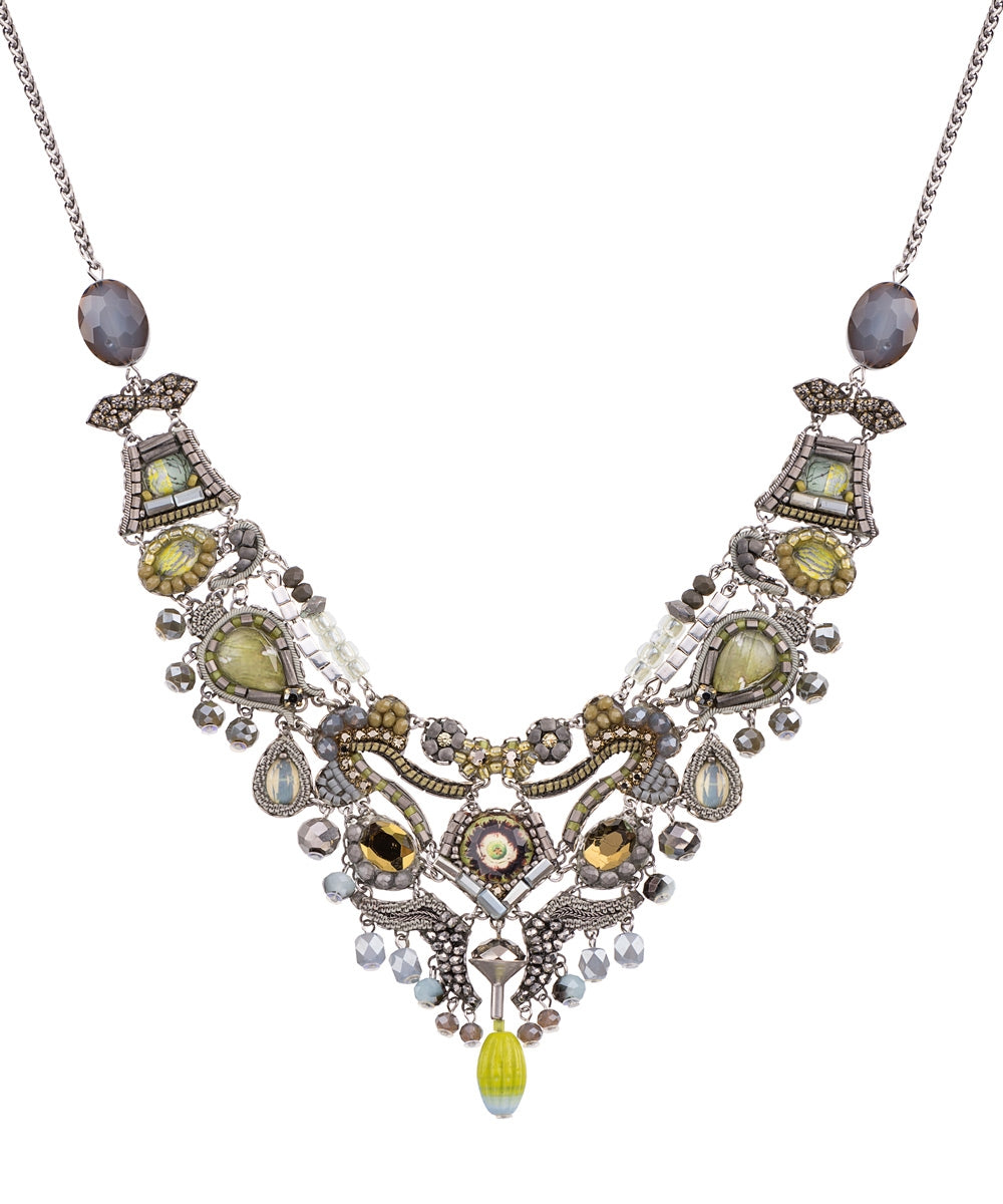 Grey Sparkle, Nora Necklace-0