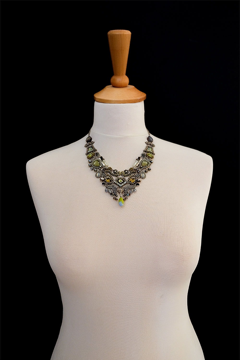 Grey Sparkle, Nora Necklace-5202