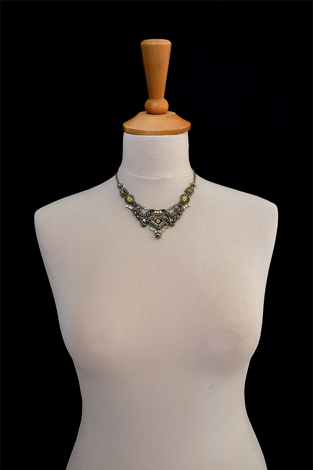 Grey Sparkle, Hannah Necklace-5204