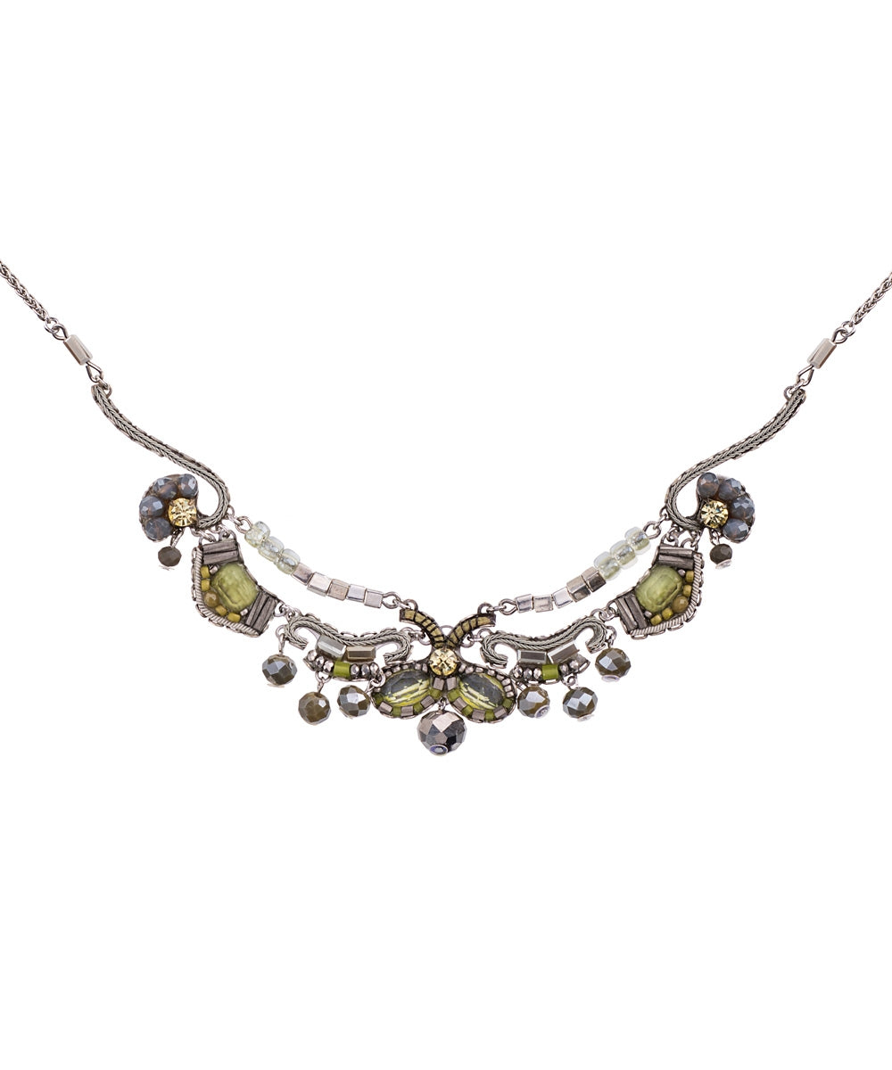 Grey Sparkle, Lilian Necklace-0