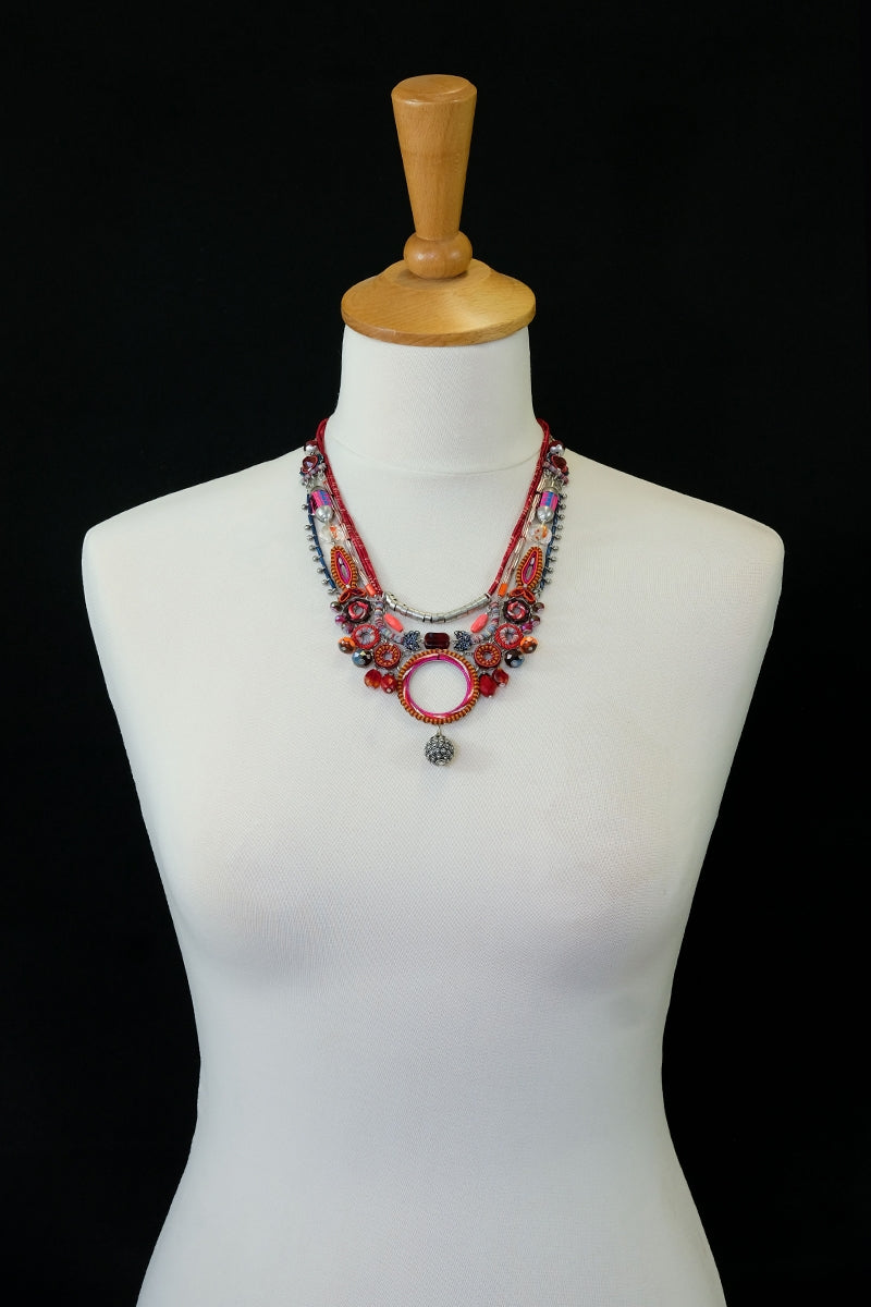 Crimson Voyage, Glacier Necklace-3009