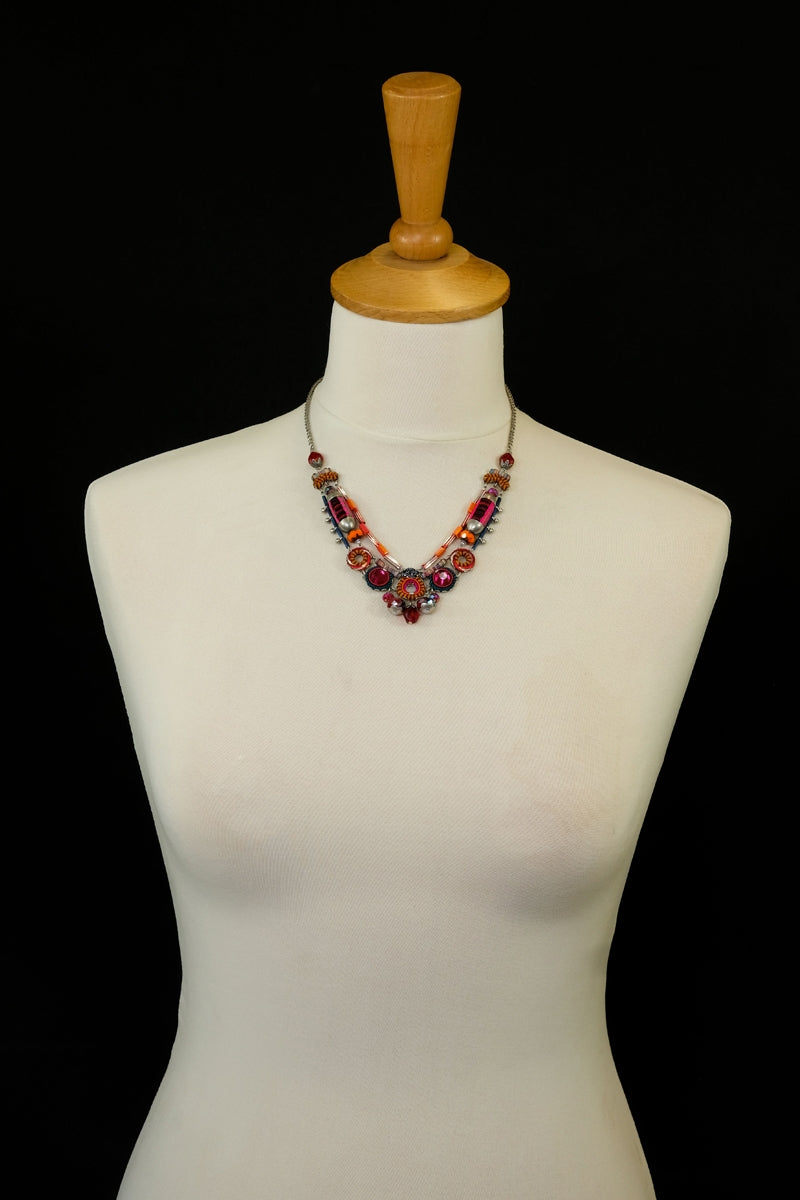 Crimson Voyage, Aurora Necklace-3013