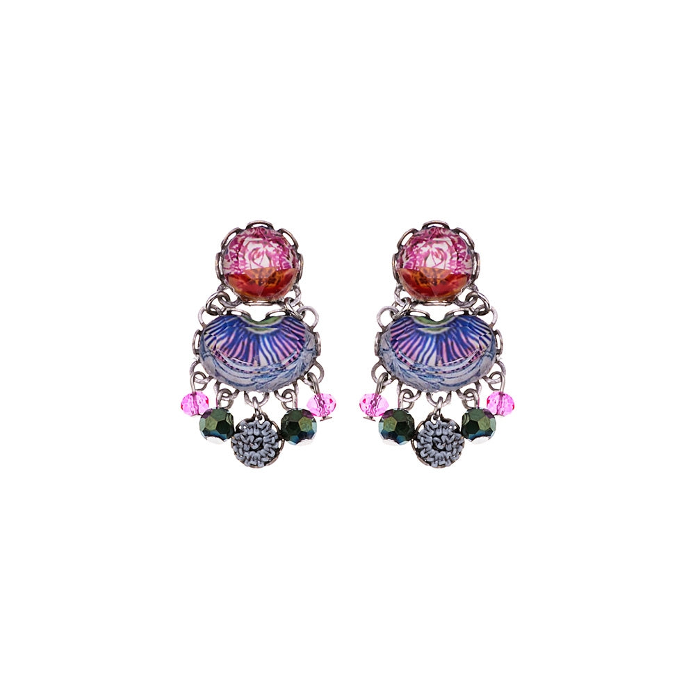 Enchanted Garden, Geranium Earrings-0